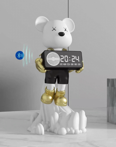 Home Decor Bear with Bluetooth and O’clock(មានលក់ដុំនិងរាយ, អីវ៉ាន់មានក្នុងស្តុក)
