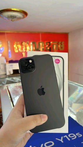 iPhone 15plus 128G Za sim2 សាកថ្ម1ម្តងគត់ ថ្ម100% ស្អាតដូចថ្មី 99.99%