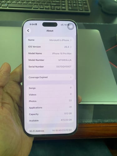 iPhone 16promax 512G លក់ប្រញាប់លុយចូលឆ្នាំ