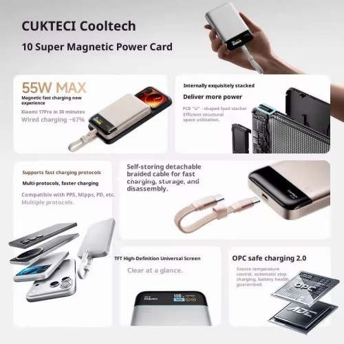 iPhone 17 power bank wireless Cuktech 10000mah
