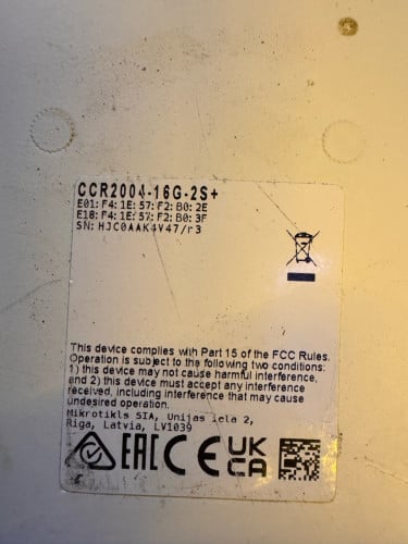 MikroTik CCR2004-16G-2S+ For Sell