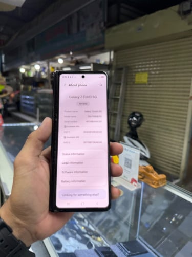Samsung ZFold3 256G Ram12G Sim2 Global បែកមុខតិច មានស្រមោលឆ្នូត ក្នុងបត់ស្ទើរ