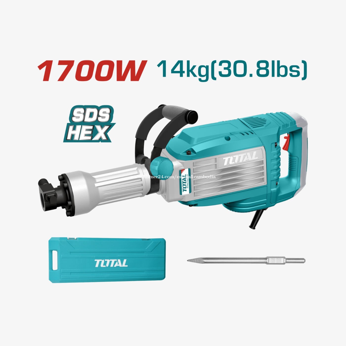 ប្រូម៉ូសិនចូលឆ្នាំ 20% OFF✨TOTAL Demolition Hammer (ម៉ាស៊ីនបុកបំបែក) (TH217068)