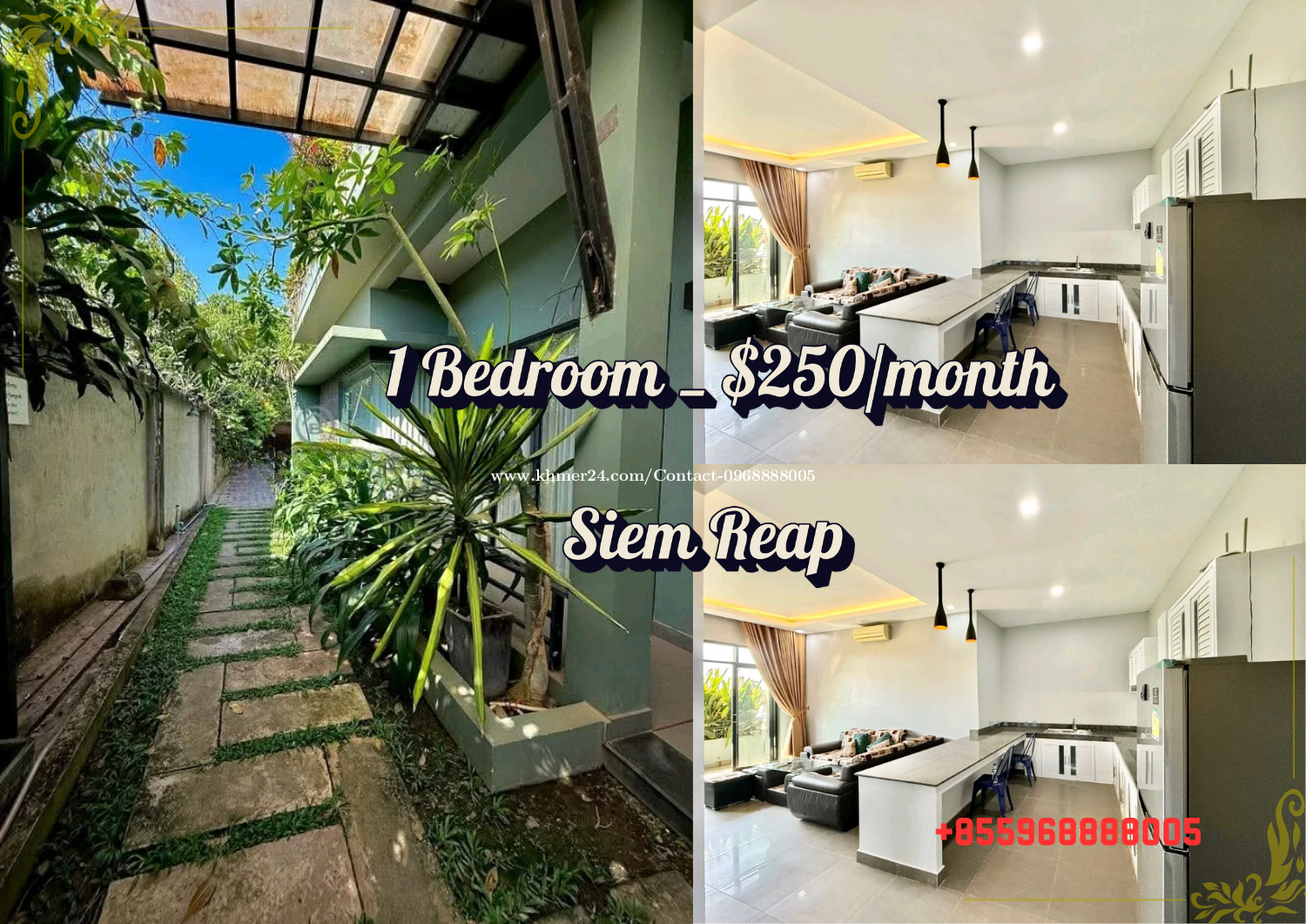 One bedroom $250 fro rent in Siem Reap