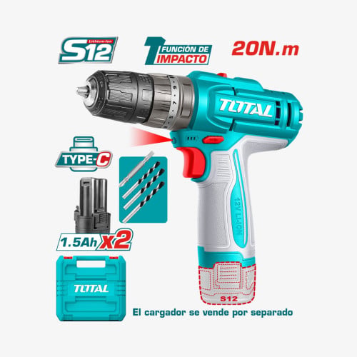 ប្រូម៉ូសិនចូលឆ្នាំ 20% OFF✨TOTAL 12V Li-ion Impact Drill (ម៉ាស៊ីនខួង/វីស ប៉ះ 12V) (TIDLI12206)