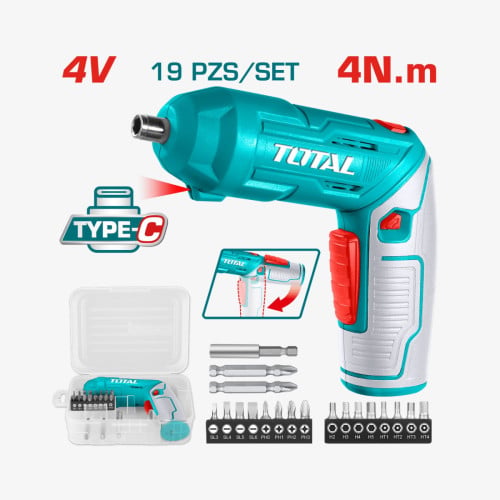 ប្រូម៉ូសិនចូលឆ្នាំ 20% OFF✨TOTAL Cordless Screwdriver Set (Electric Precision Driver) (TSDLI0442)