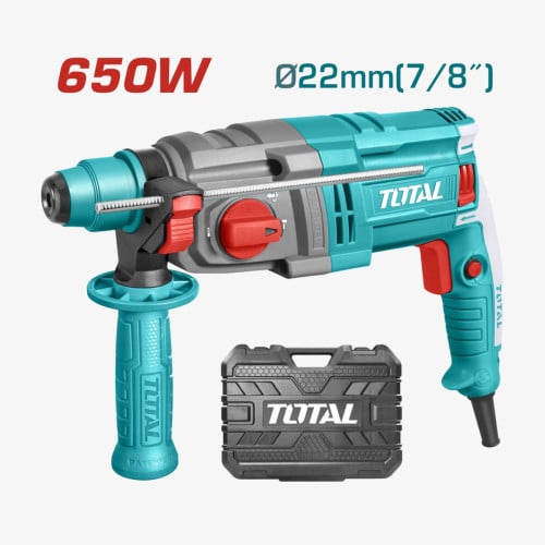 ប្រូម៉ូសិនចូលឆ្នាំ 20% OFF✨TOTAL Rotary Hammer 650W (ម៉ាស៊ីនខួង/វាយបេតុង 650W) (TH306236)