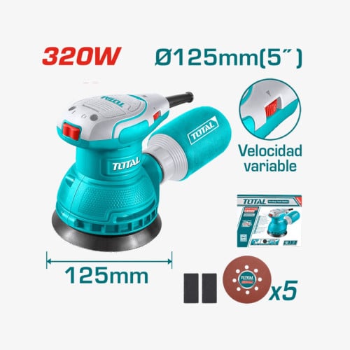 ប្រូម៉ូសិនចូលឆ្នាំ 20% OFF✨TOTAL Rotary Sander 320W (ម៉ាស៊ីនខាត់មូល) (TF2131256)
