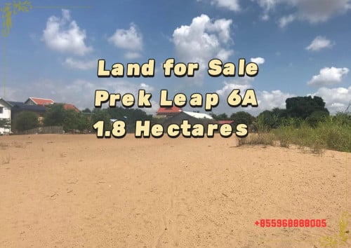 1.7 Hectare_ Land for Sale along National Road 6A ដីលក់ផ្លូវជាតិលេខ6A _