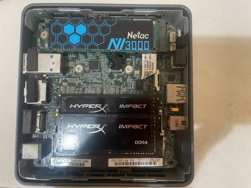 Intel NUC 10th gen i7. 32GB RAM and 512GB NVME SSD