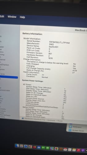 MacBook Pro 2019 i7 ram 16gb 512g