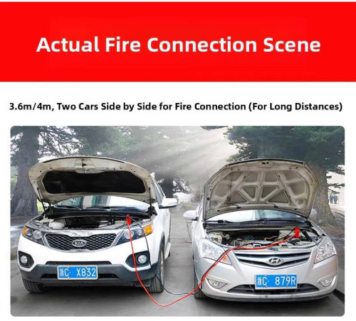 ខ្សែកូវឡាន Heavy Duty 2000AMP 4M Car Battery Jump Leads Booster Cables Jumper Cable