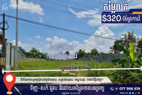 ដីលក់នៅដង្កោ ជិតស្ទឹងព្រែកត្នោត | Land for Sale in Dangkao near Stoeng Prek Thnaot