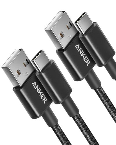 Anker Cable [2 Pack 3ft], USB A to USB C Cable for iPhone 17 Series, Samsung Galaxy (Black)