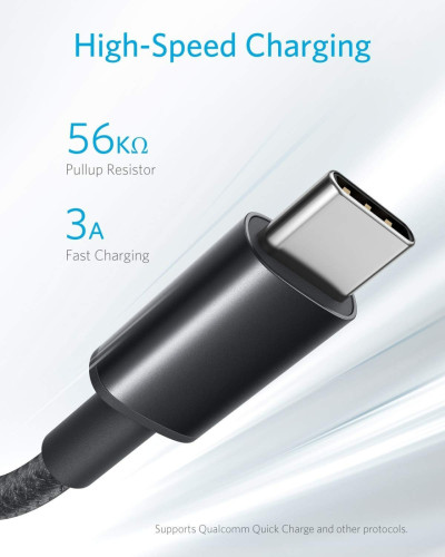 Anker Cable [2 Pack 3ft], USB A to USB C Cable for iPhone 17 Series, Samsung Galaxy (Black)