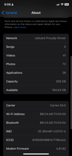 iPhone X ម៉ាសុីនLLA 256G ស្អាត់99% 75$ ទីតាំងក្រុងបាត់ដំបង  014778474