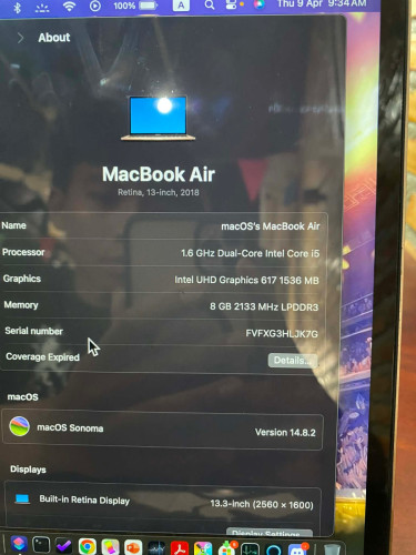 Macbook air 2018