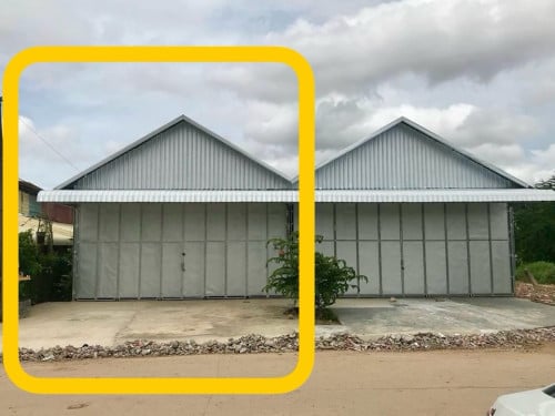 ឃ្លាំងខាងឆ្វេង សំរាប់ជួល 450$ ផ្លូវ1011 ក្រោយមន្ទីរពេទ្យសែនសុខ