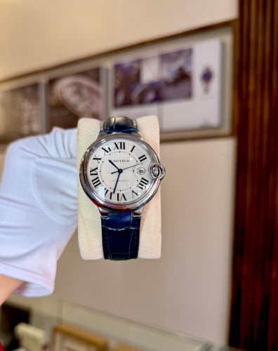 CARTIER BALLON BLEU 3001 42mm SS Silver Dial