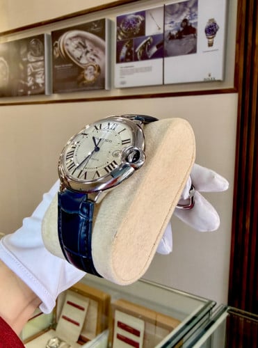 CARTIER BALLON BLEU 3001 42mm SS Silver Dial