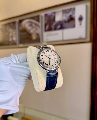 CARTIER BALLON BLEU 3001 42mm SS Silver Dial