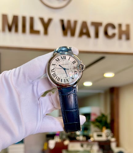 CARTIER BALLON BLEU 3001 42mm SS Silver Dial