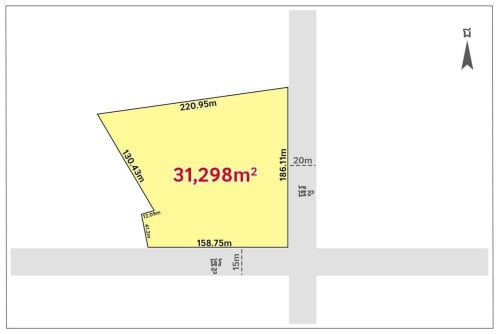 Corner Land for Sale Chher Teal commune, Kien Svay