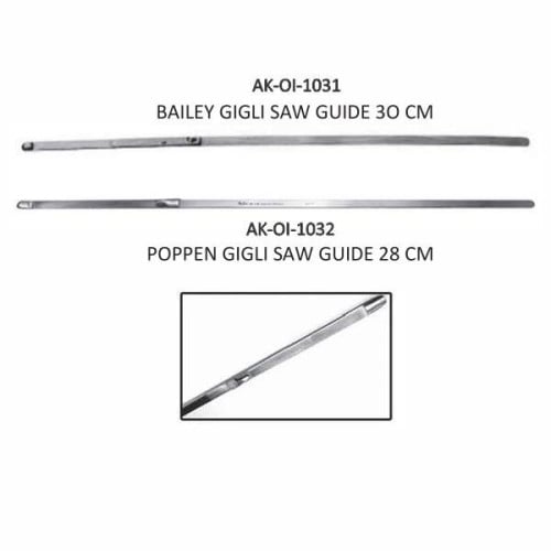 Gigli Saw Wire with Handle and Bailey Gigli Saw Guide Bend and Straight Orthopedics Instruments