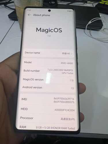Honor X40 versionចិន 120$ ស្អាត 99%