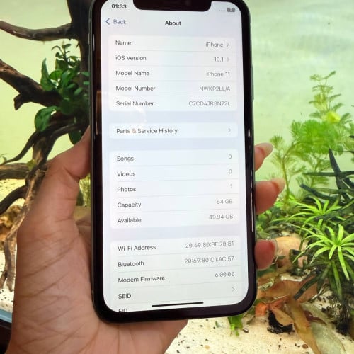 iPhone 11 64G 1ទឹកខ្មែរ តំលៃពិសេស 118$