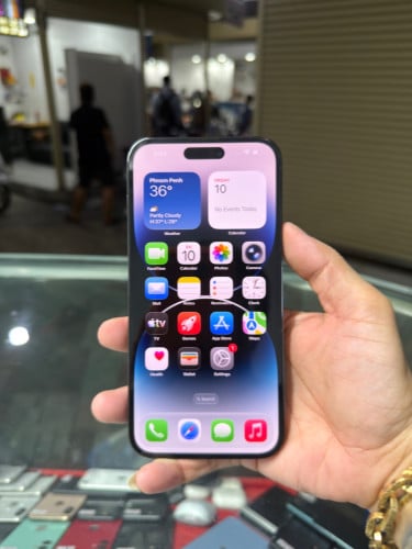 iPhone 14 Pro Max Black QL/A HD128GB Phone Condition 97% 🔋ដូរ100% , ដូរអេក្រង់&ដូរCamera ស៊ីន