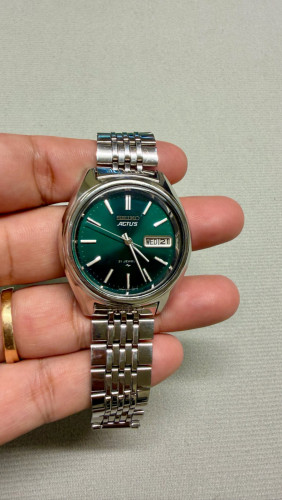 Original Super Rare Vintage SEIKO 5 Actus Green Sunburst Dial Automatic JDM 1978 - Condition 80%