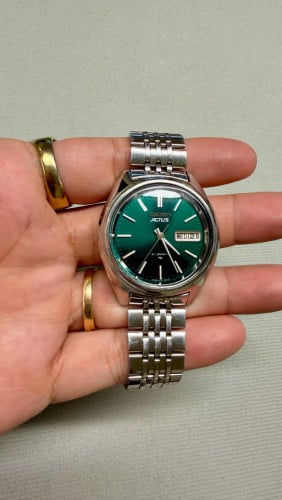 Original Super Rare Vintage SEIKO 5 Actus Green Sunburst Dial Automatic JDM 1978 - Condition 80%