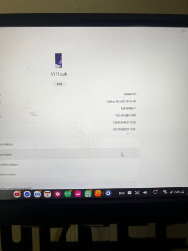 Samnung Dex Note20 Ultra 1ឈុត 1xxAndroid version 13 Ram12g 128gMonitor 11inch HD1080 60FPS