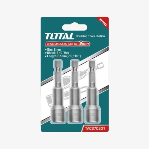 TOTAL Magnetic Nut Set 3 Pcs – TAC270832