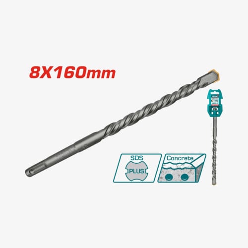 TOTAL SDS Plus Hammer Drill Bit 8.0 mm × 160 mm (TAC310802C)