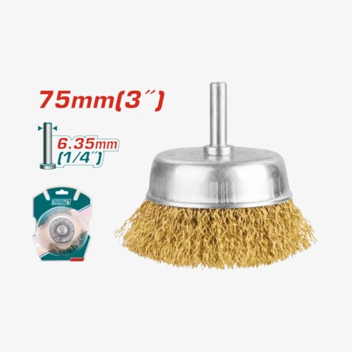 TOTAL Wire Cup Brush with Shank 3" (TAC33031)