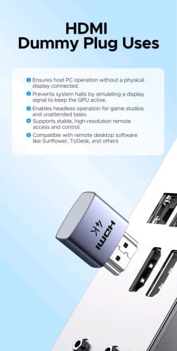 UGREEN 4 Pack HDMI Dummy Plug 4K@60Hz 95994