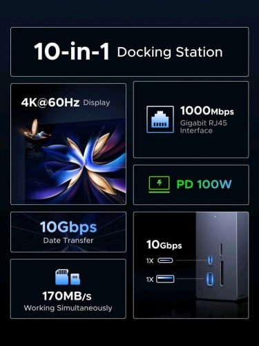 UGREEN Revodok NVMe USB C Docking Station 10 in 1 55735