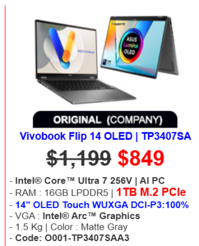 Vivobook Flip 14 OLED | TP3407SA