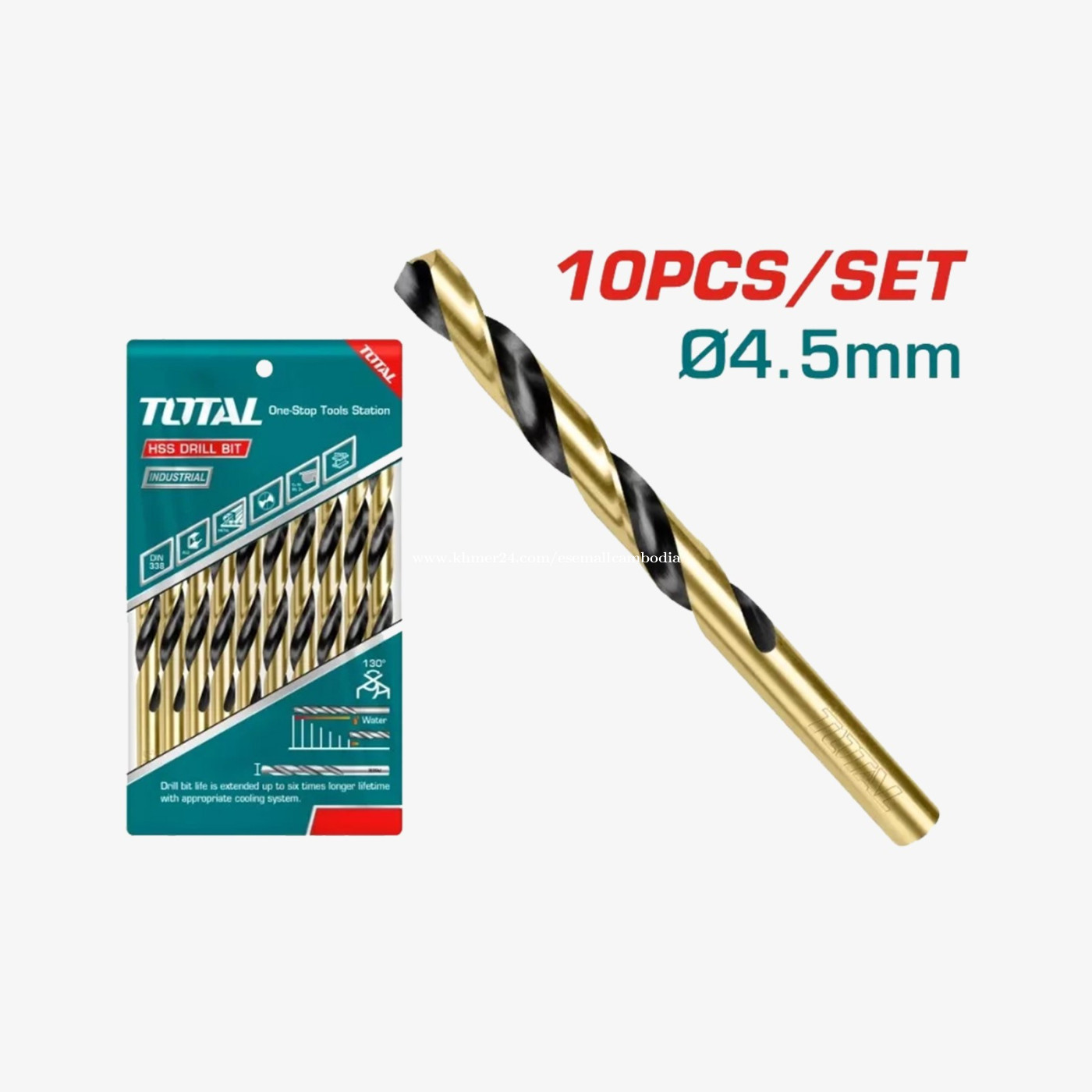 TOTAL HSS Drill Bit 5mm (10 pcs/bag) – TAC100503
