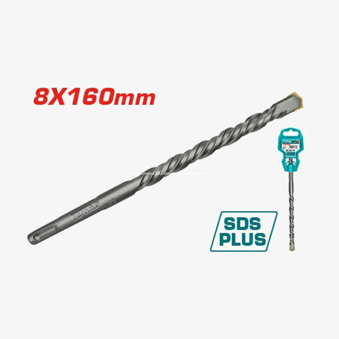 TOTAL SDS Plus Hammer Drill Bit 8.0 mm × 160 mm (TAC310802C)