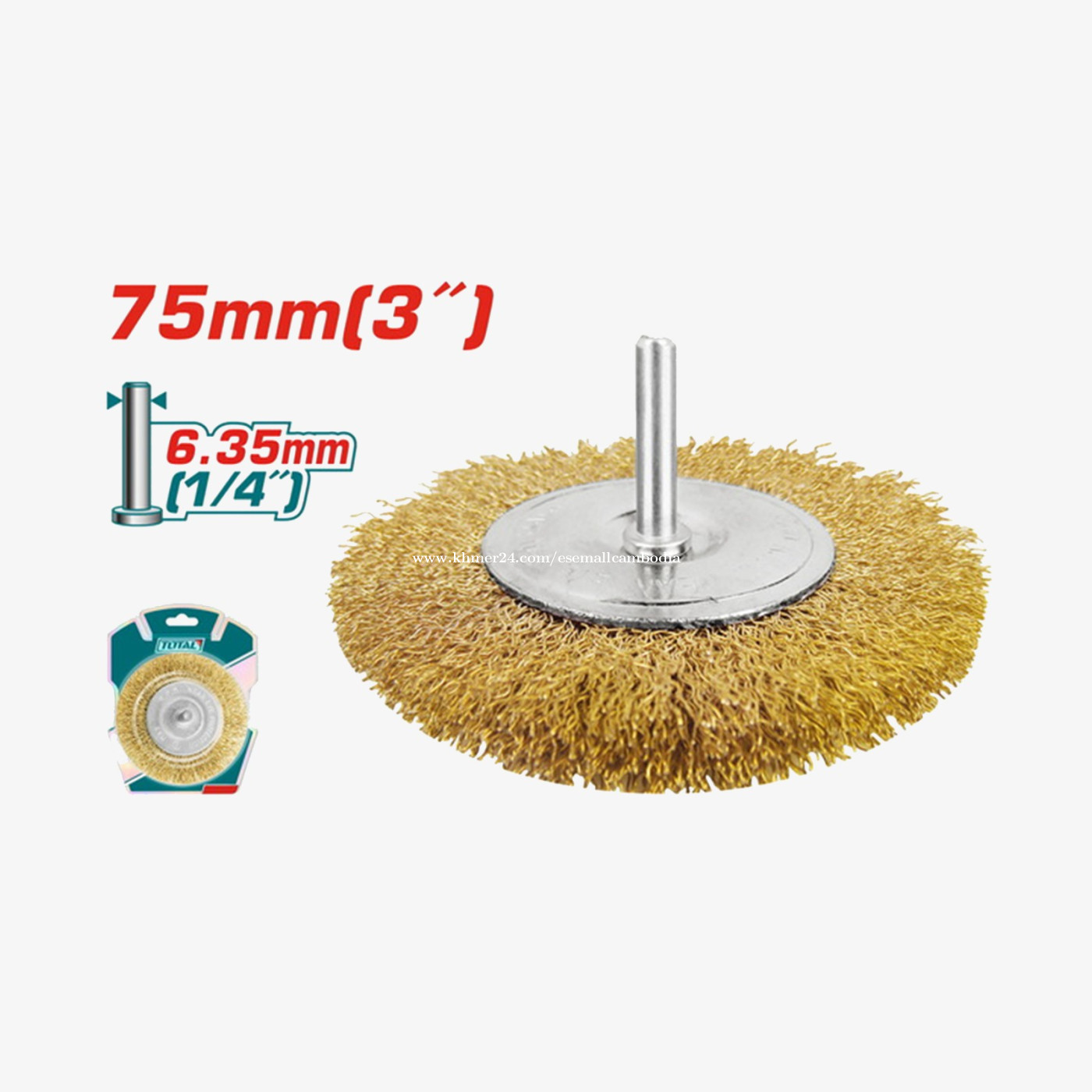 TOTAL Wire Wheel Brush with Shank (TAC34031)