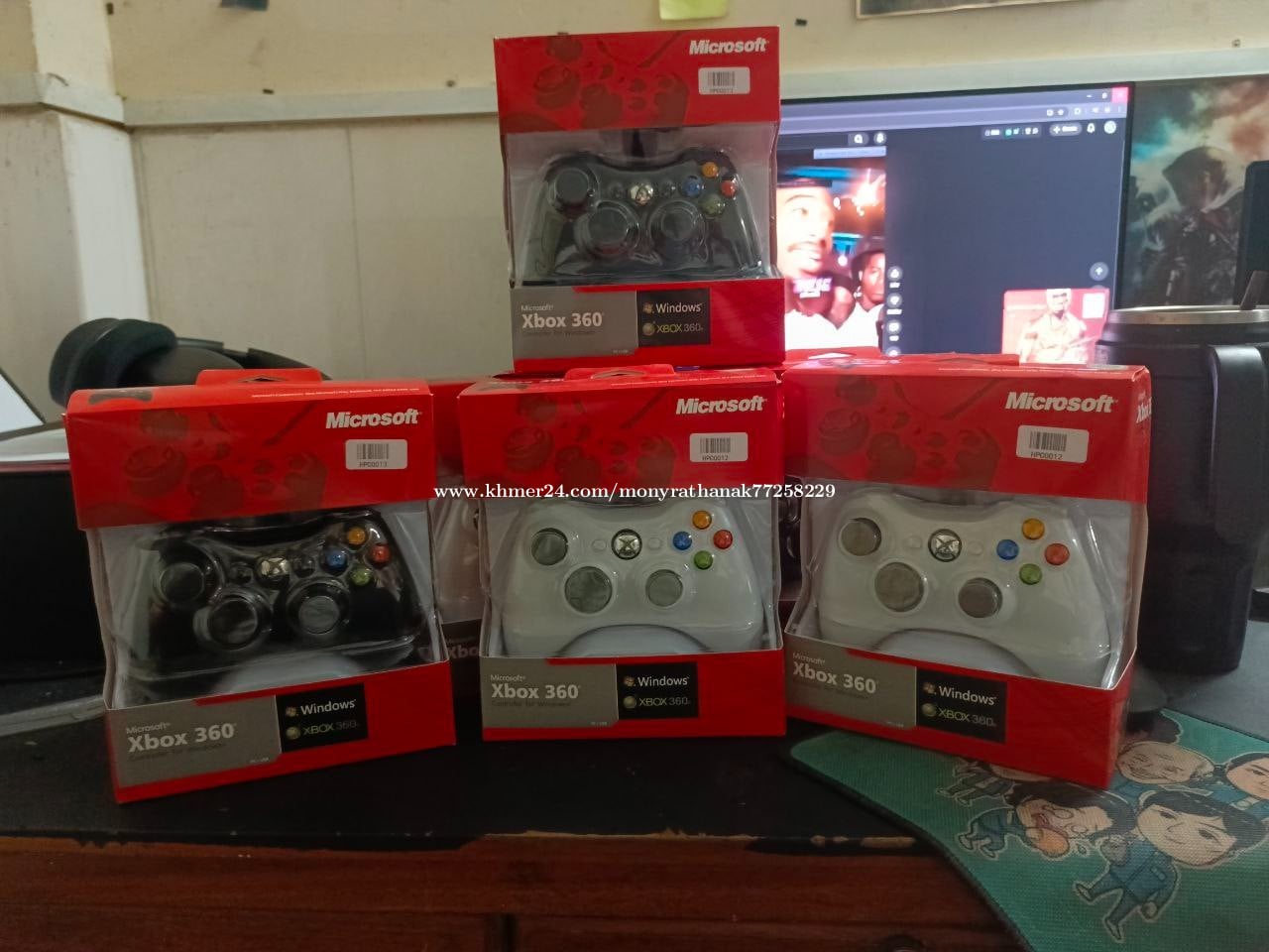 ដៃ Xbox 360 wire សម្រាប់កំព្យូរទ័រ