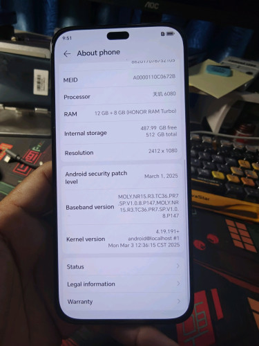 Honor X60i 512GB ram12GB version ចិន 149$