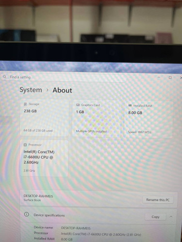Microsoft Surface BOOK I