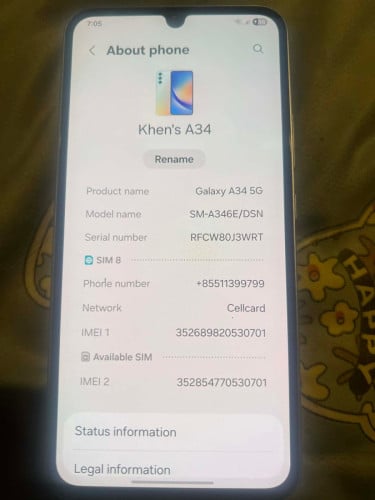 Samsung galaxy A34 5G