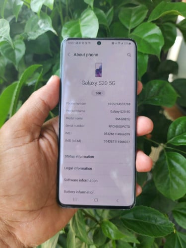 Samsung S20 5G 12g/128g(វៃដូរបាន)👉$140