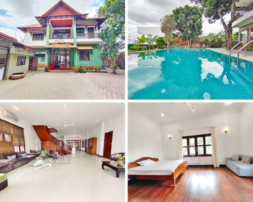Spacious Villa 5 Bedrooms for RENT along to MEKONG River_Chroy Chongva
