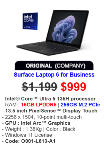 Surface Laptop 6 for Business